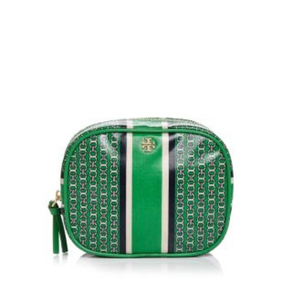 Tory Burch Handbags - Tory Burch Gemini Link Round Cosmetic Bag in Green
